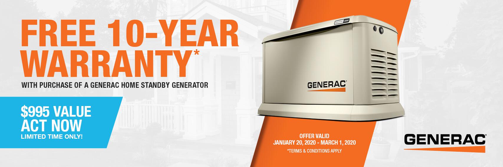Homestandby Generator Deal | Warranty Offer | Generac Dealer | Bennington, VT